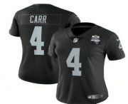 Wholesale Cheap Women's Las Vegas Raiders Black #4 Derek Carr 2020 Inaugural Season Vapor Untouchable Limited Stitched Jersey