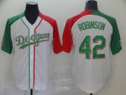 Wholesale Cheap Men's Los Angeles Dodgers #42 Jackie Robinson Mexican Heritage Culture Night Jersey
