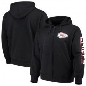 Wholesale Cheap Kansas City Chiefs G-III Sports by Carl Banks Post Route Full-Zip Hoodie Black