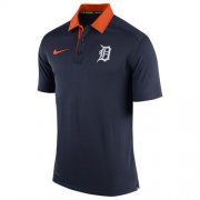 Wholesale Cheap Men's Detroit Tigers Nike Navy Authentic Collection Dri-FIT Elite Polo