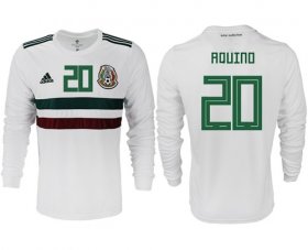 Wholesale Cheap Mexico #20 Aquino Away Long Sleeves Soccer Country Jersey