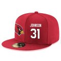 Wholesale Cheap Arizona Cardinals #31 David Johnson Snapback Cap NFL Player Red with White Number Stitched Hat