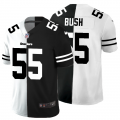 Cheap Pittsburgh Steelers #55 Devin Bush Men's Black V White Peace Split Nike Vapor Untouchable Limited NFL Jersey