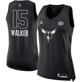 Wholesale Cheap Nike Charlotte Hornets #15 Kemba Walker Black Women\'s NBA Jordan Swingman 2018 All-Star Game Jersey