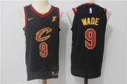 Wholesale Cheap Men's Cleveland Cavaliers #9 Dwyane Wade Black 2017-2018 Nike Swingman Stitched NBA Jersey