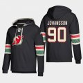Wholesale Cheap New Jersey Devils #90 Marcus Johansson Black adidas Lace-Up Pullover Hoodie