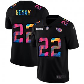 Cheap Tennessee Titans #22 Derrick Henry Men\'s Nike Multi-Color Black 2020 NFL Crucial Catch Vapor Untouchable Limited Jersey