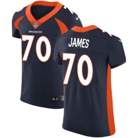 Wholesale Cheap Nike Broncos #70 Ja\'Wuan James Navy Blue Alternate Men\'s Stitched NFL Vapor Untouchable Elite Jersey