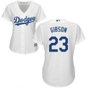 Wholesale Cheap Dodgers #23 Kirk Gibson White Home Women\'s Stitched MLB Jersey