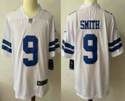 Wholesale Cheap Men's Dallas Cowboys #9 Jaylon Smith White 2021 Vapor Untouchable Stitched NFL Nike Limited Jersey