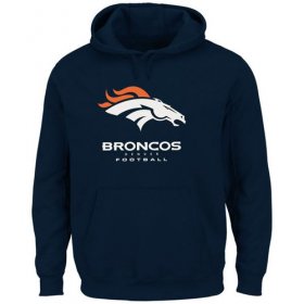 Wholesale Cheap Denver Broncos Critical Victory Pullover Hoodie Navy Blue