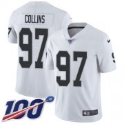Wholesale Cheap Nike Raiders #97 Maliek Collins White Men's Stitched NFL 100th Season Vapor Untouchable Limited Jersey
