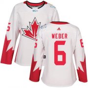 Wholesale Cheap Team Canada #6 Shea Weber White 2016 World Cup Women's Stitched NHL Jersey