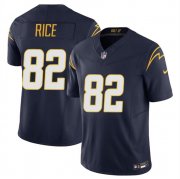 Cheap Men's Los Angeles Chargers #82 Brenden Rice Navy 2024 Draft F.U.S.E. Vapor Limited Football Stitched Jersey