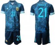Wholesale Cheap Men 2020-2021 Season National team Argentina away blue 21 Soccer Jersey