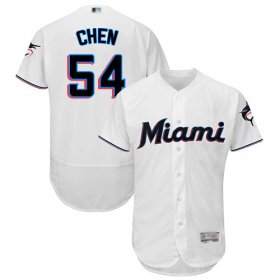 Wholesale Cheap marlins #54 Wei-Yin Chen White Flexbase Authentic Collection Stitched MLB Jersey