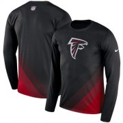 Wholesale Cheap Men's Atlanta Falcons Nike Black Sideline Legend Prism Performance Long Sleeve T-Shirt