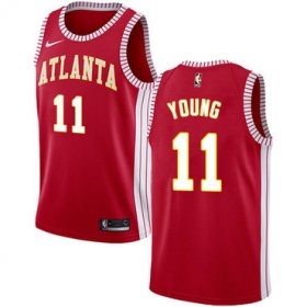 Wholesale Cheap Hawks #11 Trae Young Red Basketball Swingman Statement Edition Jersey