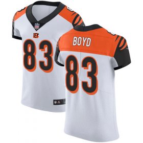 Wholesale Cheap Nike Bengals #83 Tyler Boyd White Men\'s Stitched NFL Vapor Untouchable Elite Jersey