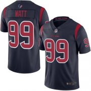 Wholesale Cheap Nike Texans #99 J.J. Watt Navy Blue Men's Stitched NFL Limited Rush Jersey