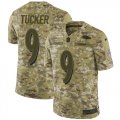 Wholesale Cheap Nike Ravens #9 Justin Tucker Camo Men's Stitched NFL Limited 2018 Salute To Service Jersey