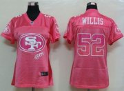 Wholesale Cheap Nike 49ers #52 Patrick Willis Pink Women's Fem Fan NFL Game Jersey