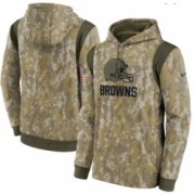 Wholesale Cheap Men Cleveland Browns Nike Camo 2021 Salute To Service Therma Performance Pullover Hoodie