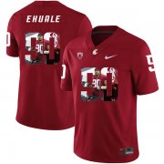 Wholesale Cheap Washington State Cougars 90 Daniel Ekuale Red Fashion College Football Jersey