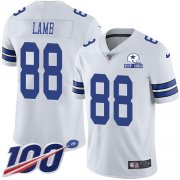 Wholesale Cheap Nike Cowboys #88 CeeDee Lamb White Men's Stitched With Established In 1960 Patch NFL 100th Season Vapor Untouchable Limited Jersey