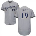 Wholesale Cheap Brewers #19 Robin Yount Grey Flexbase Authentic Collection Stitched MLB Jersey