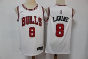Wholesale Cheap Men's Chicago Bulls #8 Zach LaVine White Nike 75th Anniversary Diamond 2021 Stitched Jersey
