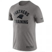 Wholesale Cheap Men's Carolina Panthers Nike Heathered Gray Training Performance T-Shirt
