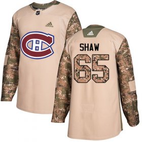 Wholesale Cheap Adidas Canadiens #65 Andrew Shaw Camo Authentic 2017 Veterans Day Stitched NHL Jersey
