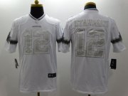 Wholesale Cheap Nike Cowboys #12 Roger Staubach White Men's Stitched NFL Limited Platinum Jersey