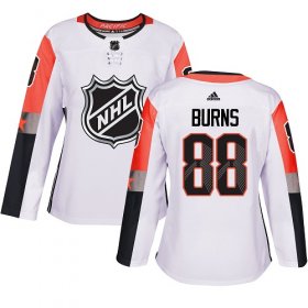 Wholesale Cheap Adidas Sharks #88 Brent Burns White 2018 All-Star Pacific Division Authentic Women\'s Stitched NHL Jersey