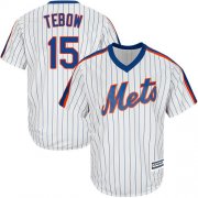 Wholesale Cheap Mets #15 Tim Tebow White(Blue Strip) Alternate Cool Base Stitched Youth MLB Jersey