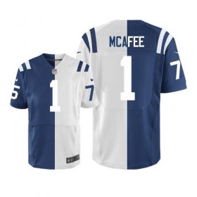 Wholesale Cheap Nike Colts #1 Pat McAfee Royal Blue/White Men\'s Stitched NFL Elite Split Jersey
