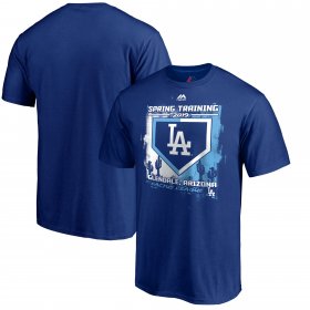 Wholesale Cheap Los Angeles Dodgers Majestic 2019 Spring Training Base On Ball T-Shirt Royal