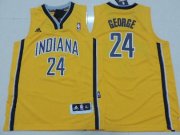 Cheap Indiana Pacers #24 Paul George Yellow Kids Jersey