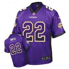 Wholesale Cheap Nike Vikings #22 Harrison Smith Purple Team Color Men\'s Stitched NFL Elite Drift Fashion Jersey