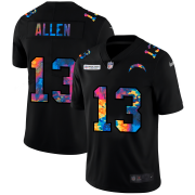 Cheap Los Angeles Chargers #13 Keenan Allen Men's Nike Multi-Color Black 2020 NFL Crucial Catch Vapor Untouchable Limited Jersey