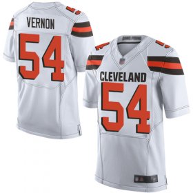 Wholesale Cheap Nike Browns #54 Olivier Vernon White Men\'s Stitched NFL New Elite Jersey