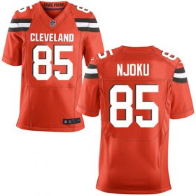 Wholesale Cheap Nike Browns #85 David Njoku Orange Alternate Men\'s Stitched NFL New Elite Jersey