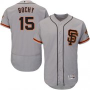 Wholesale Cheap Giants #15 Bruce Bochy Grey Flexbase Authentic Collection Road 2 Stitched MLB Jersey