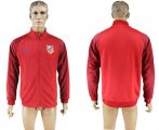Wholesale Cheap Atletico Madrid Soccer Jackets Red