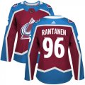 Wholesale Cheap Adidas Avalanche #96 Mikko Rantanen Burgundy Home Authentic Women's Stitched NHL Jersey