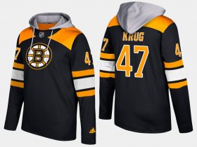 Wholesale Cheap Bruins #47 Torey Krug Black Name And Number Hoodie