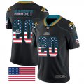 Wholesale Cheap Nike Jaguars #20 Jalen Ramsey Black Men's Stitched NFL Limited Rush USA Flag Jersey