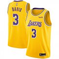 Cheap Lakers #3 Anthony Davis Gold Youth Basketball Swingman Icon Edition Jersey