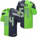 Wholesale Cheap Nike Seahawks #54 Bobby Wagner Steel Blue/Green Men's Stitched NFL Elite Split Jersey